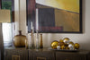 GOLD & SILVER WALL SPHERES Decorative Colored Glass Balls