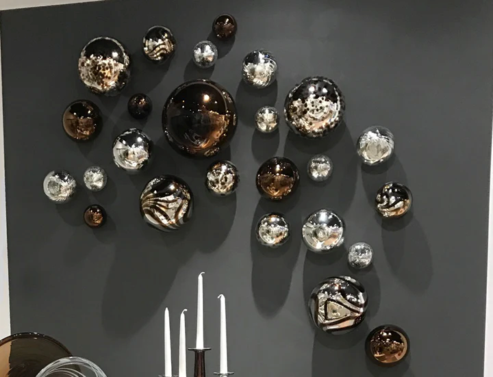 Combining Glass Wall Decor & Hanging Balls