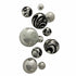 BLACK & SILVER WALL SPHERES