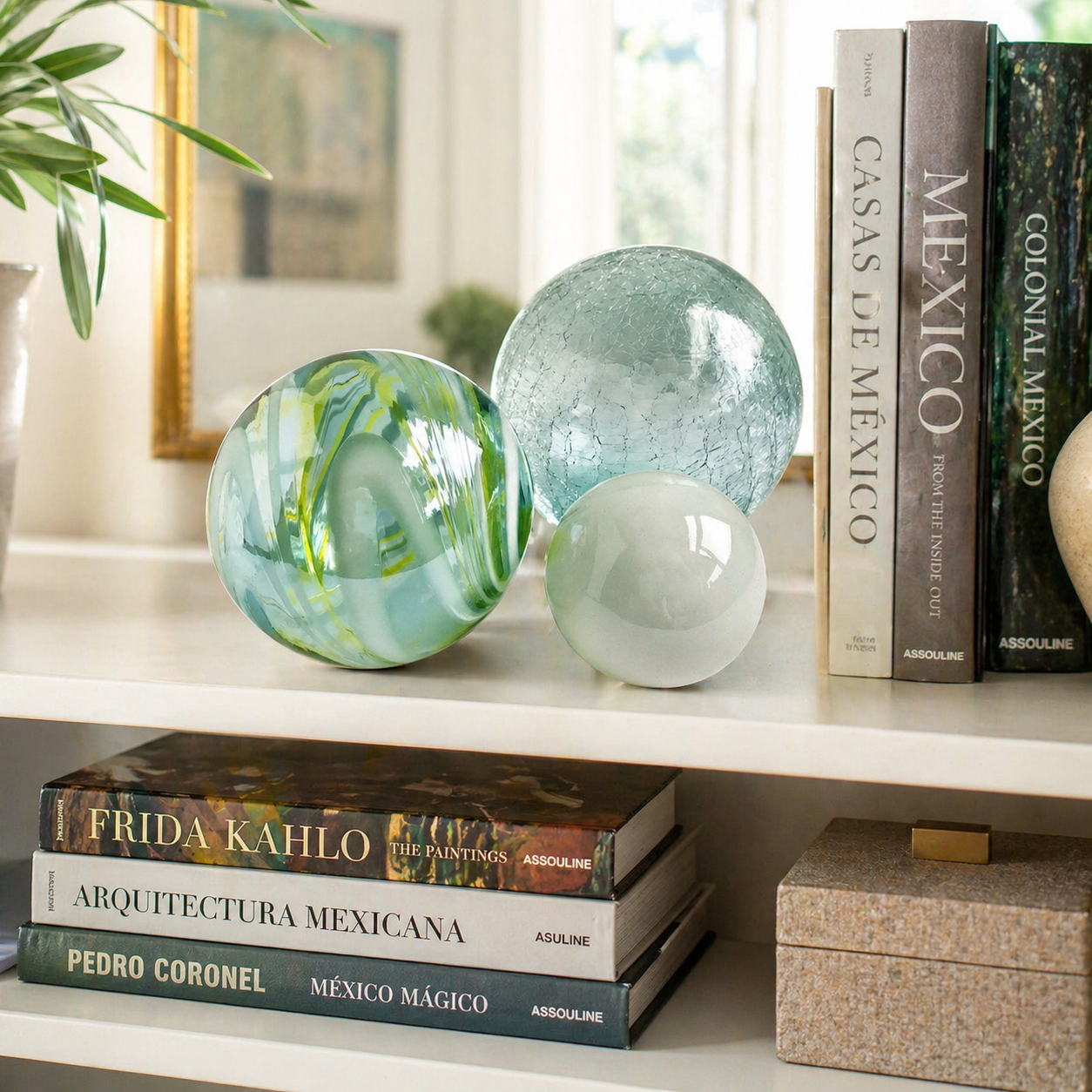 CHEERFUL & SKY Decorative Glass Balls set of 3
