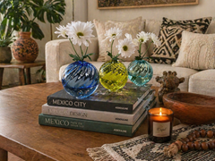 TWIRLED Decorative Glass Balls set of 3
