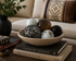 Glass Balls Sphere Set of 5 - Chocolate Cobweb