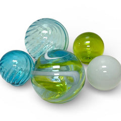 CHEERFUL Set of 5 Decorative Glass Balls