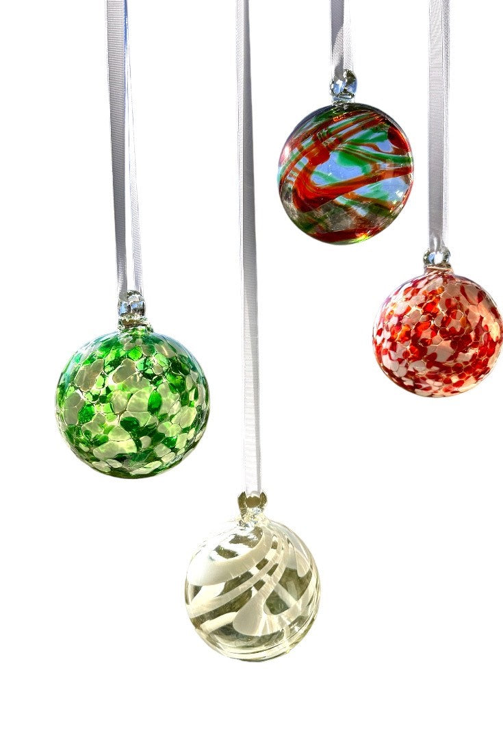 Christmas Ornament Emerald Speckled Worldly Goods Glass