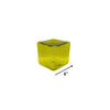 Lemon 4-inch Hollow Glass Cube-Worldly Goods Too