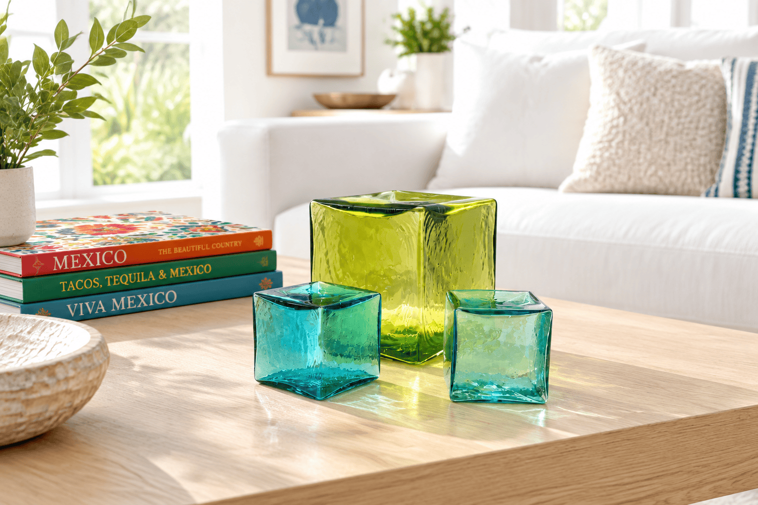 Cube/set 3-Lime-Aqua