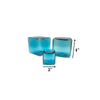 hollow Glass CUBES SET/3 AQUA 4 inch & AQUA 2 inch-Worldly Goods Too