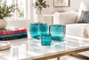 hollow Glass CUBES SET/3 AQUA 4 inch & AQUA 2 inch-Worldly Goods Too