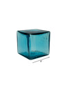 Aqua 2-inch Hollow Glass Cube-Worldly Goods Too