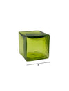 Lime 2-inch Hollow Glass Cube-Worldly Goods Too