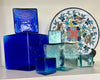 Aqua 2-inch Hollow Glass Cube-Worldly Goods Too
