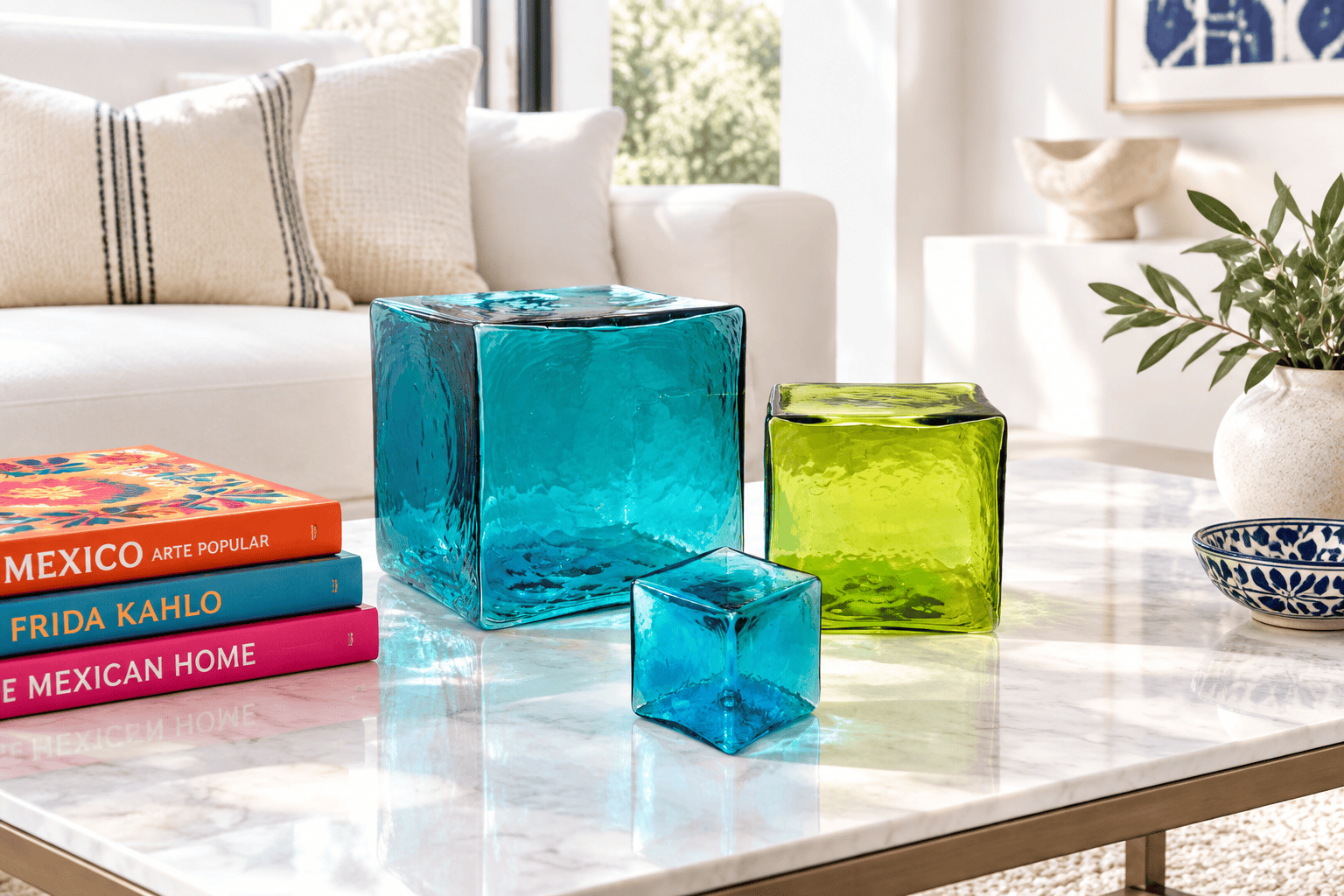 Cube/set 3-Aqua-Lime-Aqua