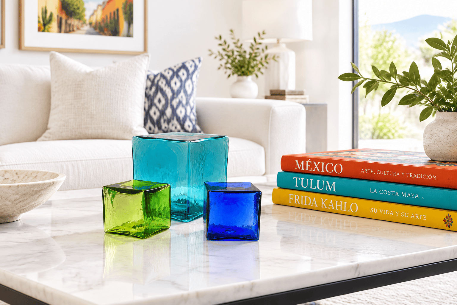 Cube/set 3-Aqua Lime & Cobalt