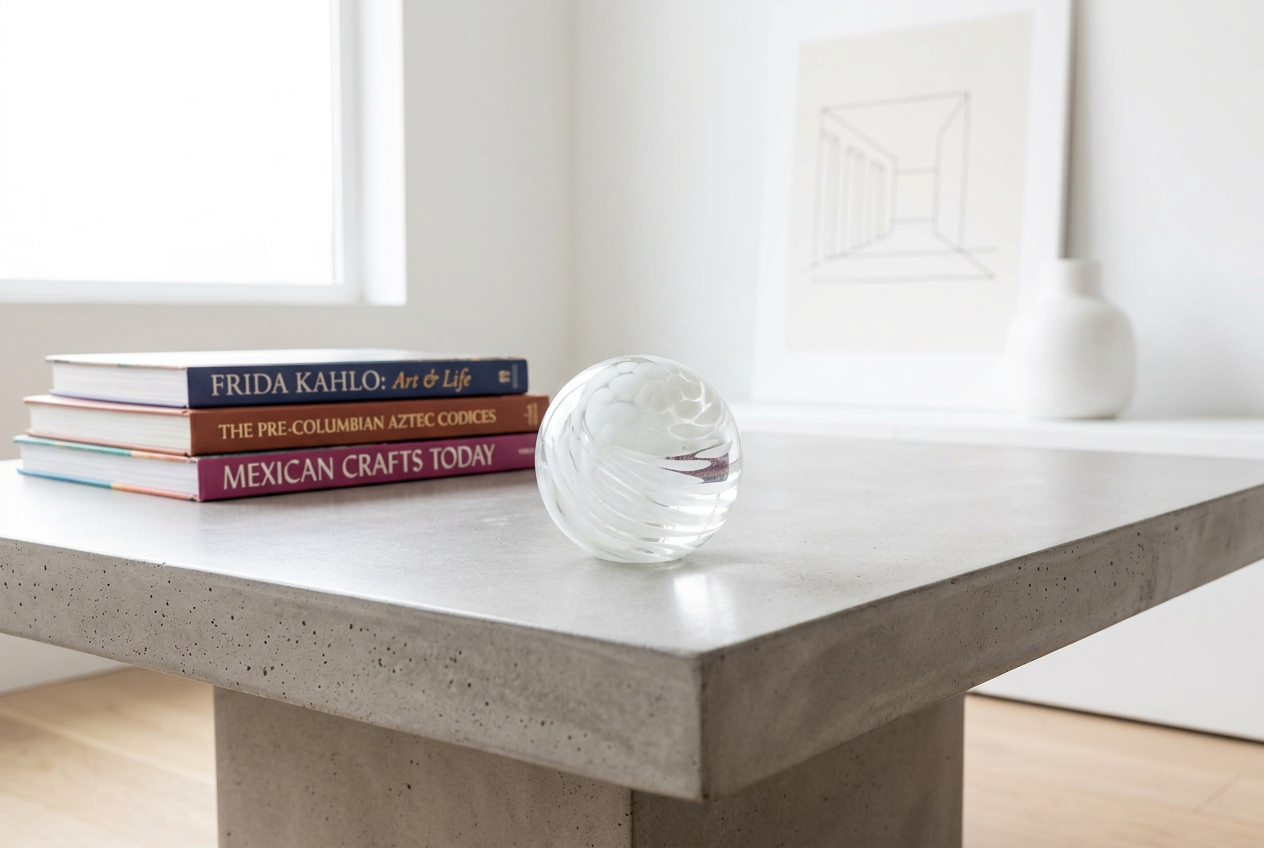 White Dot & Dash 3-inch Glass Ball-Worldly Goods Too