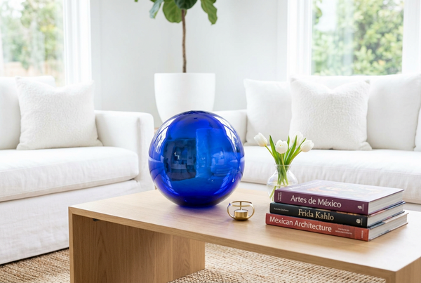 Cobalt 10-inch Glass Ball-Worldly Goods Too