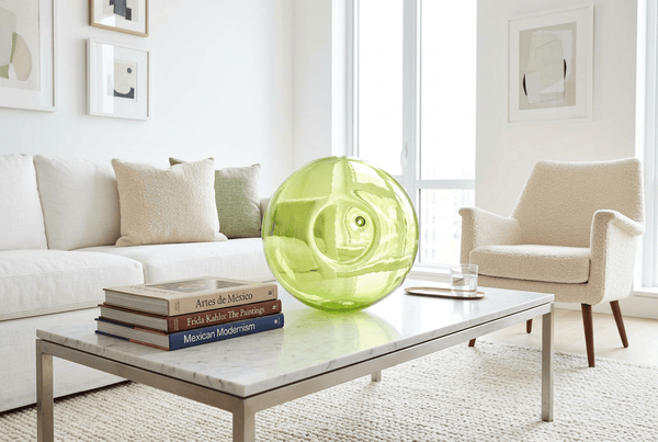 Lime 13-inch Glass Ball-Worldly Goods Too