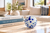 Cobalt WW w/Cobalt Dots 3-inch Glass Ball-Worldly Goods Too