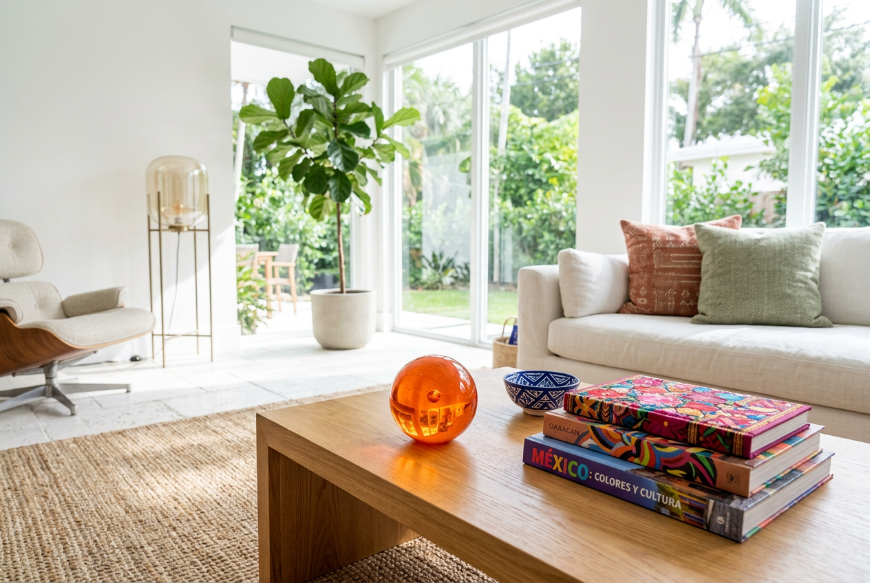 Tangerine 3-inch Glass Ball-Worldly Goods Too