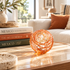 Tangerine Cobweb 3-inch Glass Ball