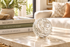 White Threads Clear 4.5-inch Glass Ball-Worldly Goods Too