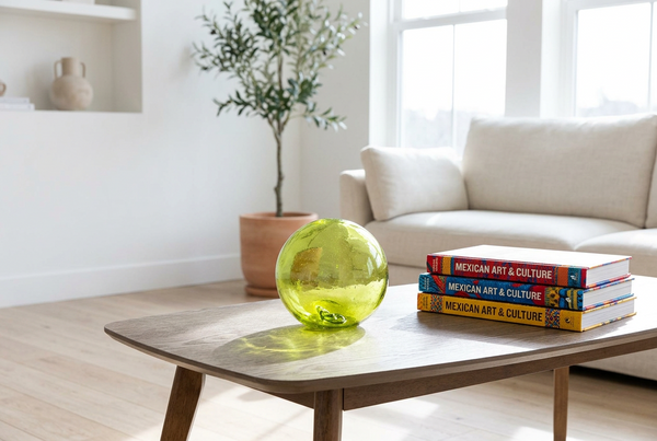 Lime 6-inch Glass Ball-Worldly Goods Too