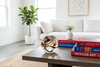 Chocolate Swirl Clear 6-inch Glass Ball-Worldly Goods Too