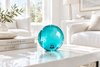 Aqua 6-inch Glass Ball-Worldly Goods Too