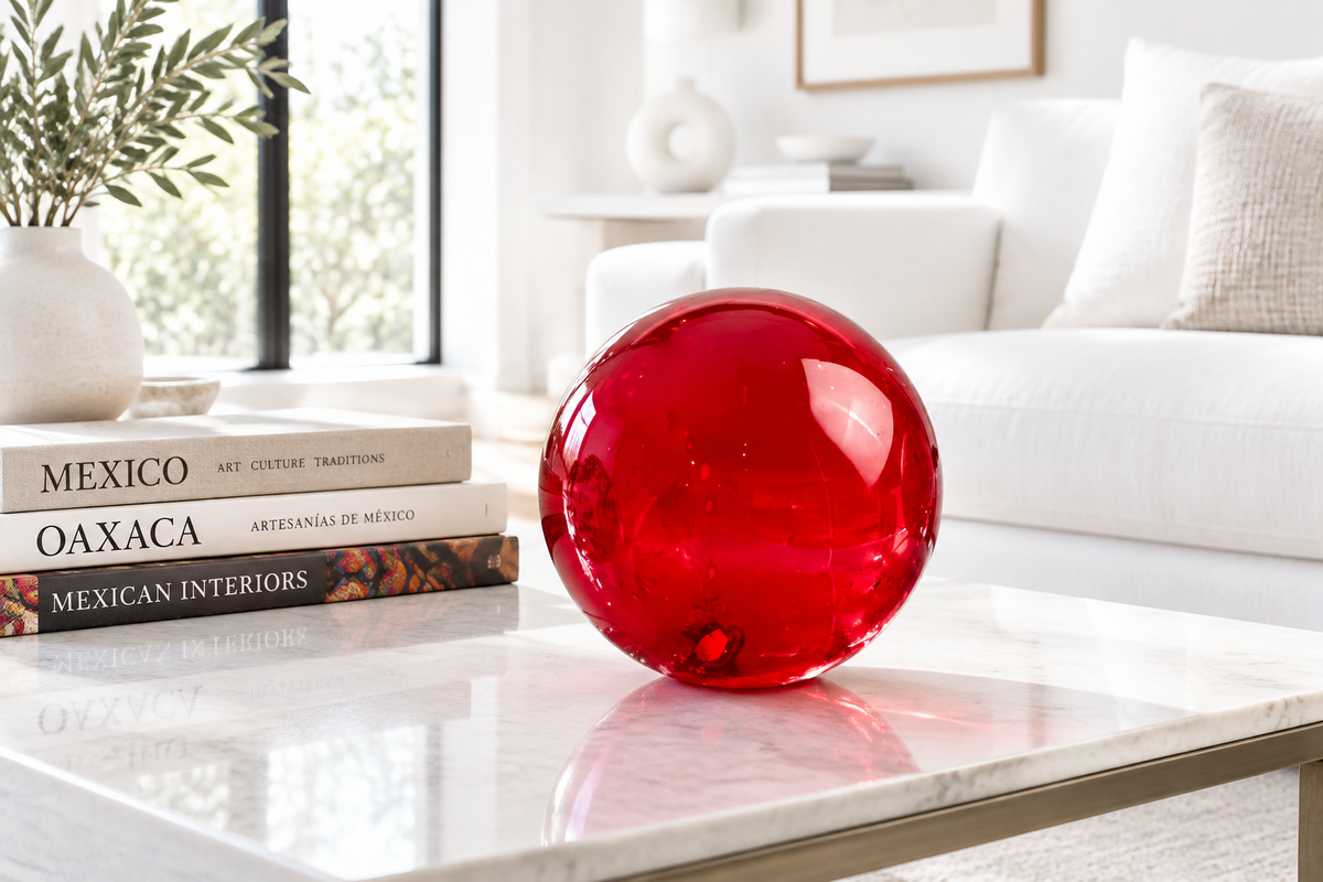 Ruby 6-inch Glass Ball