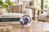 Eggplant Dot & Dash 3-inch Glass Ball-Worldly Goods Too