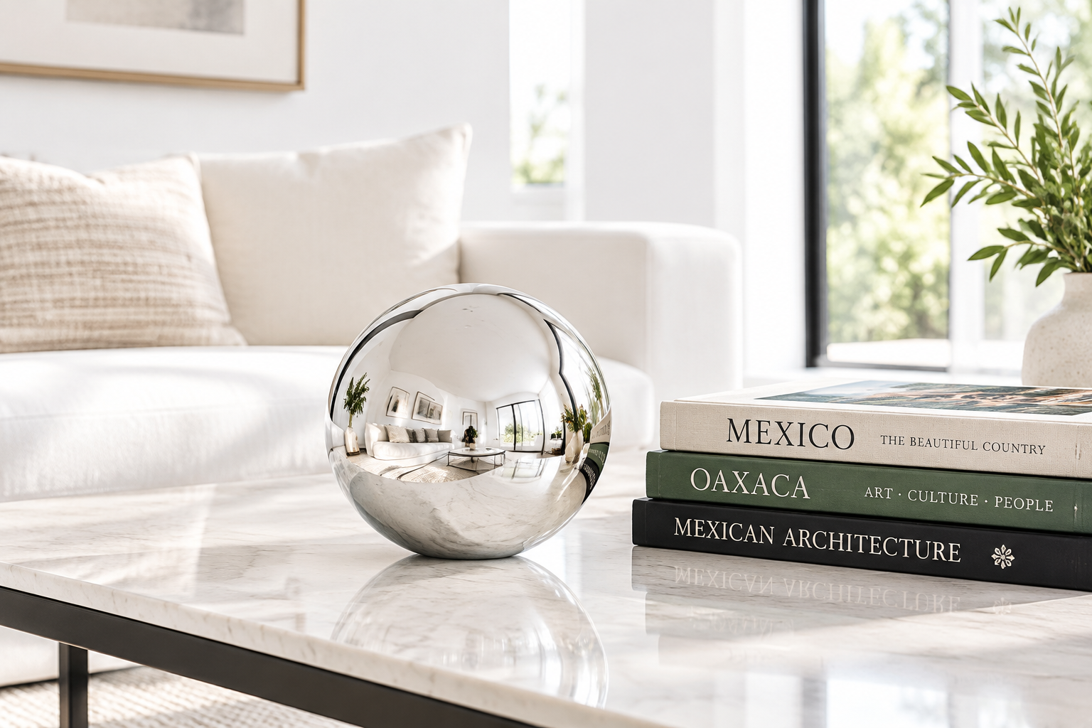 Silver 4.5-inch Glass Ball