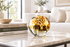 Silver w/Amber Dot & Dash 6-inch Glass Ball-Worldly Goods Too