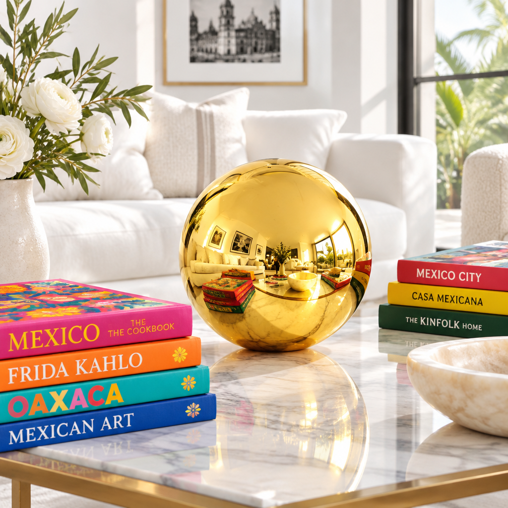 Amber Plated 8-inch Glass Ball