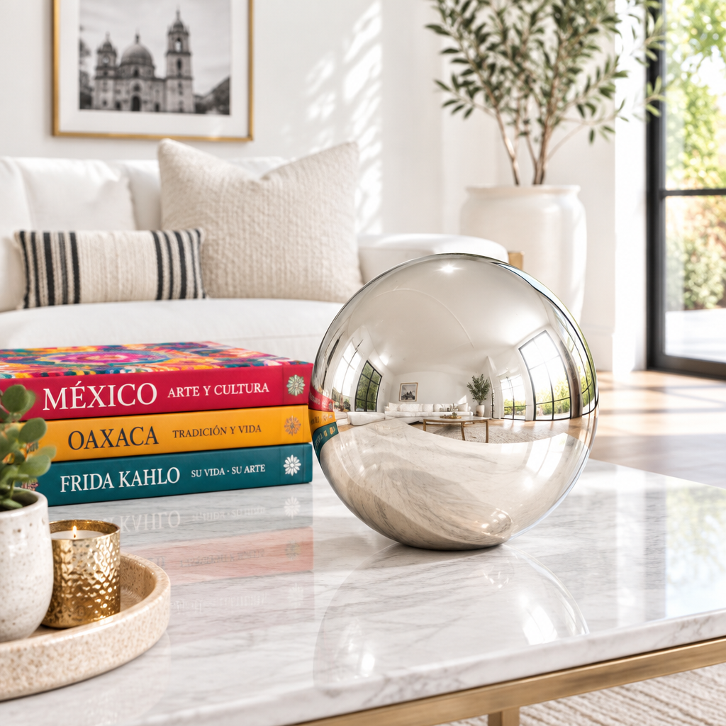 Silver Plated 8-inch Glass Ball