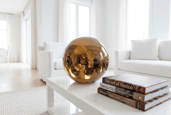 Chocolate plated 10-inch Glass Ball-Worldly Goods Too