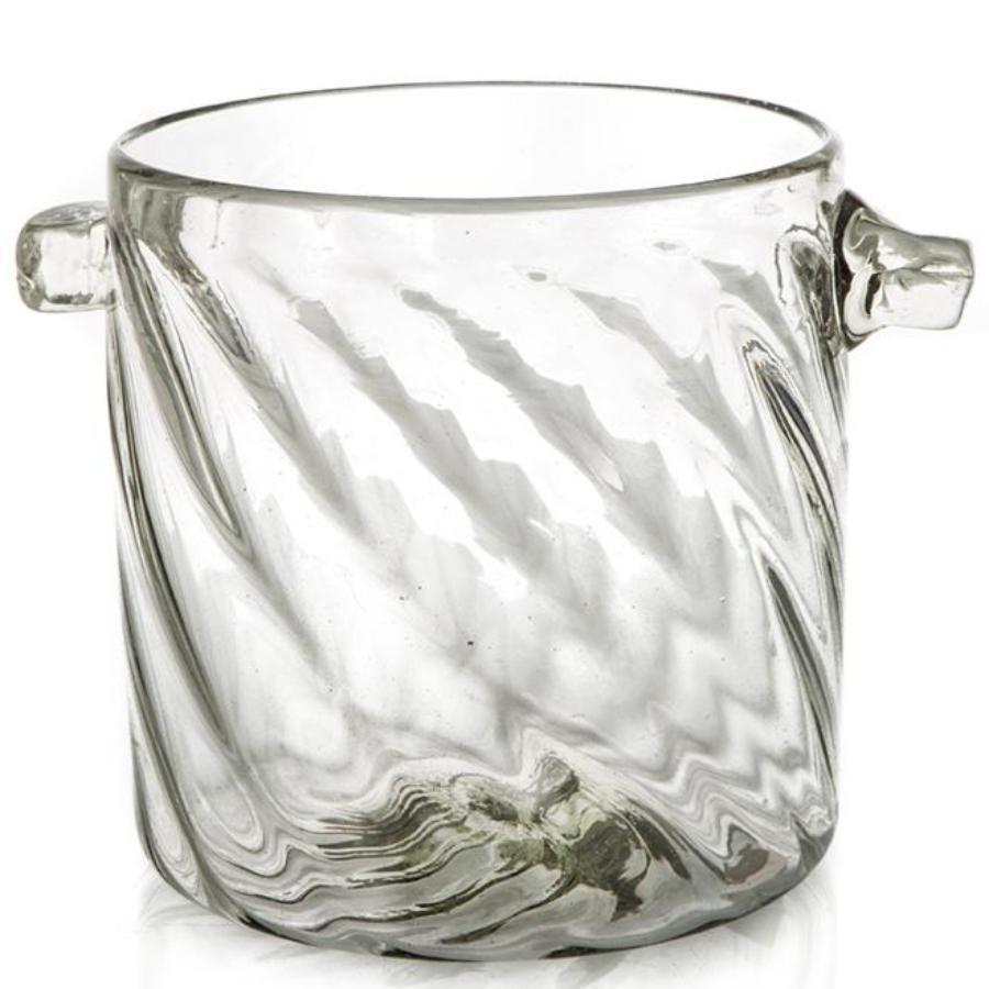 ICE BUCKET-TWIRLED CLEAR - Worldly Goods Too