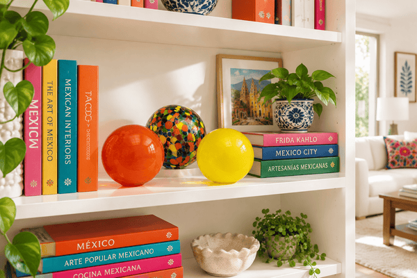 Multi-Color Tutti-Frutti Set of 3 Decorative Glass Balls-Worldly Goods Too