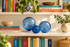 DENIM Decorative Glass Balls set of 3