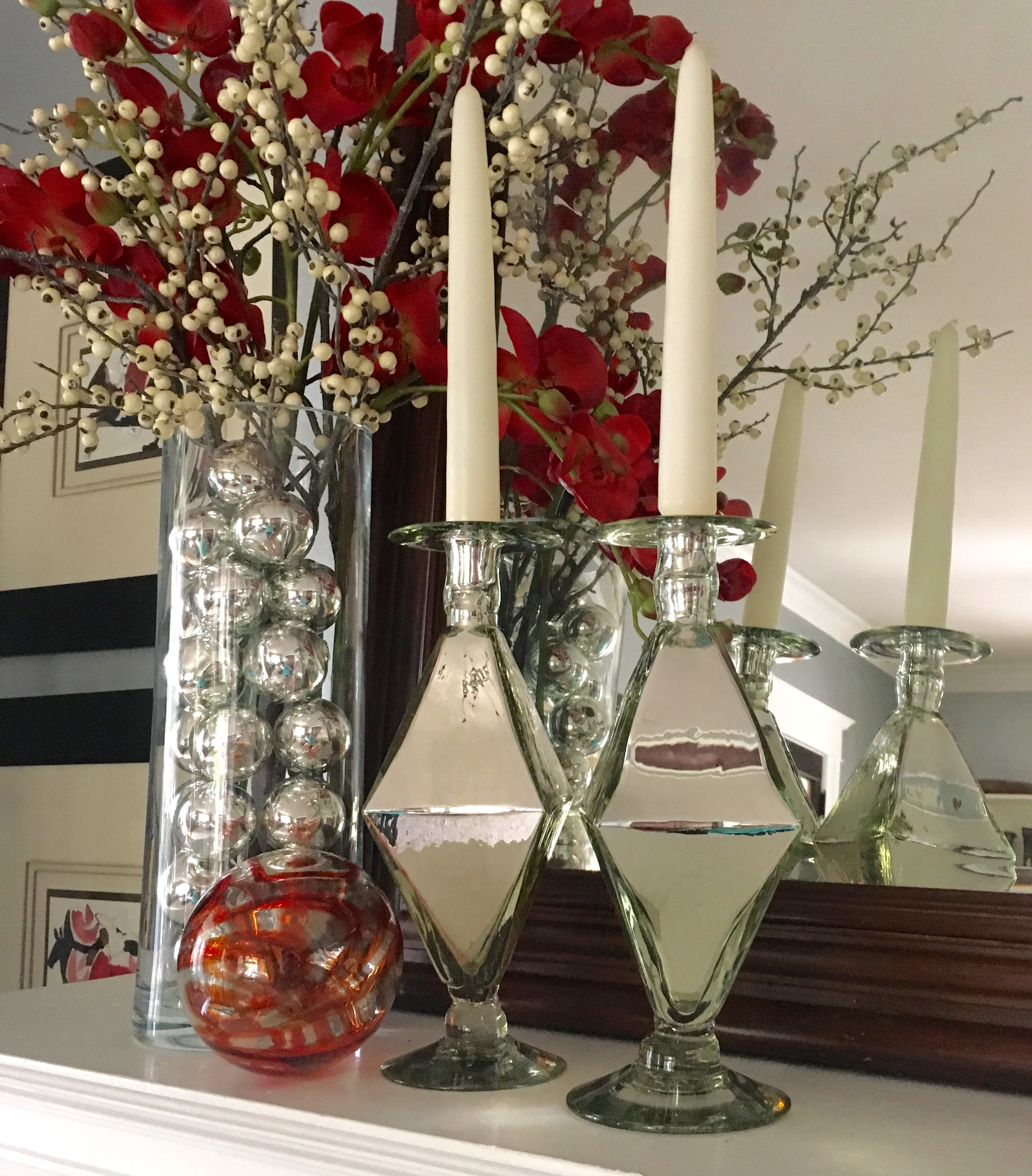 DIAMOND CNDLSTCK/PR SIL.-SALE - Worldly Goods Too