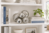 Sphere Set of 5 - Silver Plated GLASS BALLS-Worldly Goods Too