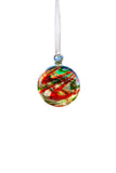 Christmas Ornament Red & Green SwirledWorldly Goods Glass