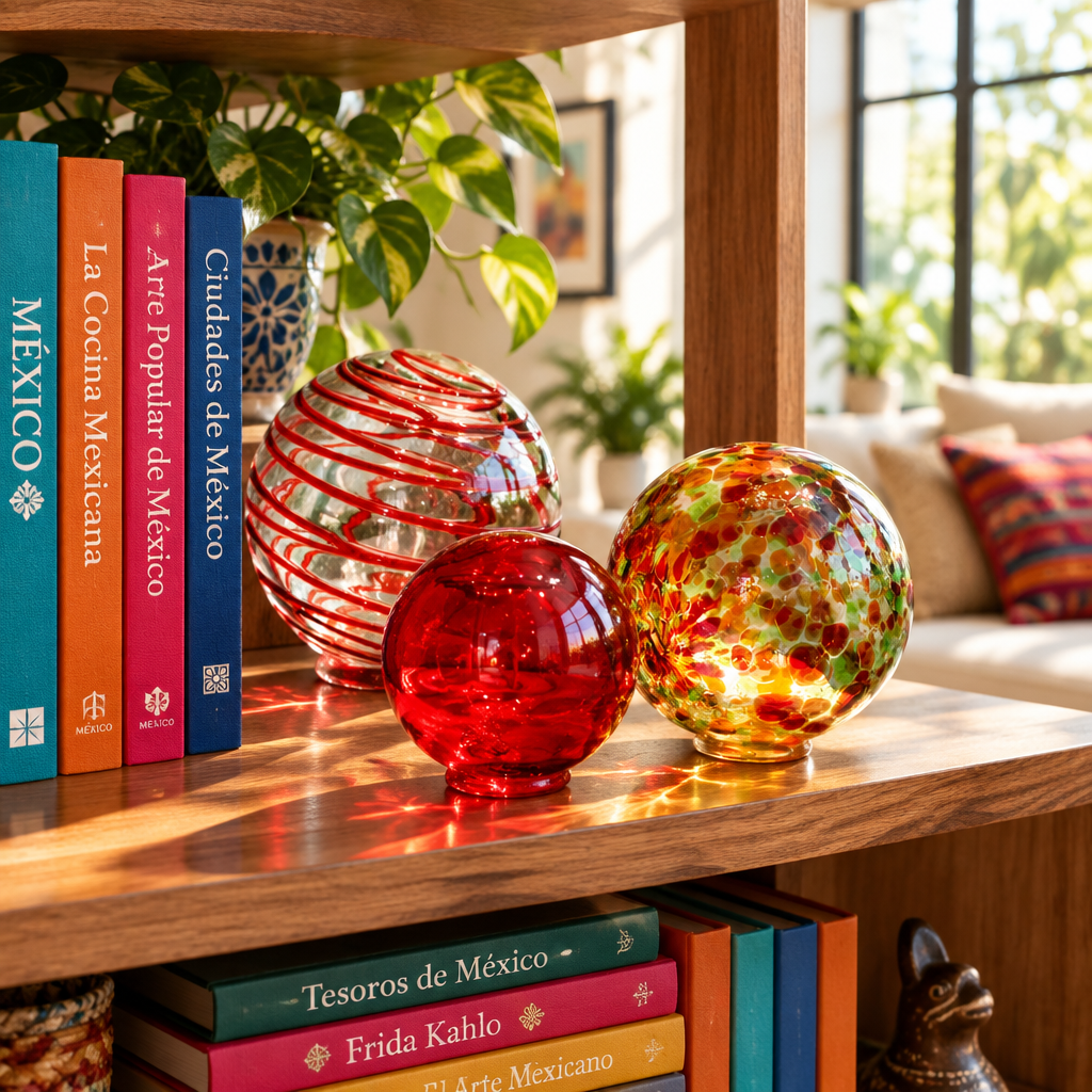 SCARLET Decorative Glass Balls set of 3