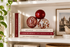 RUBY Decorative Glass Balls set of 3