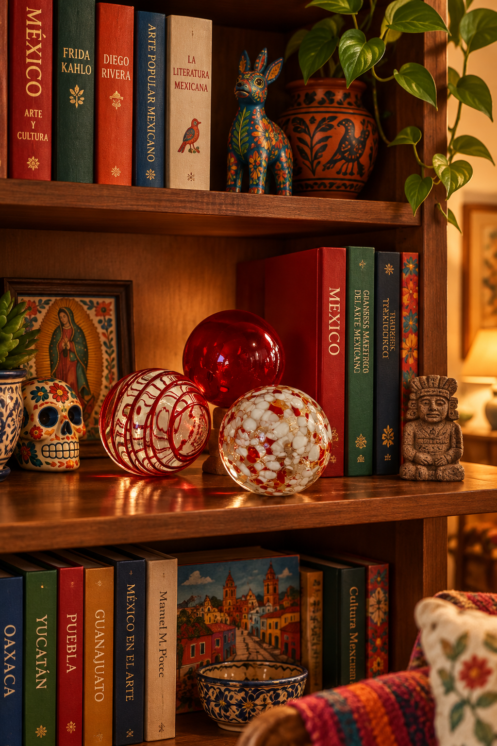 RUBY Decorative Glass Balls set of 3