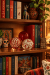 RUBY Decorative Glass Balls set of 3-Worldly Goods Too