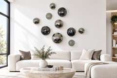 Decorative Glass Balls, Wall Art Decor-Smoke Plated