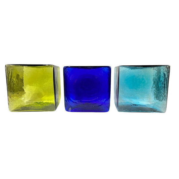 Lime 6-inch Hollow Glass Cube-Worldly Goods Too
