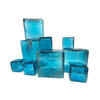 Aqua 2-inch Hollow Glass Cube-Worldly Goods Too