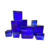 Cobalt 2-inch Hollow Glass Cube-Worldly Goods Too