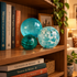 AQUA , SKY & TEAL Decorative Glass Balls set of 3