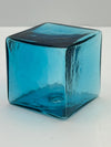 Aqua 2-inch Hollow Glass Cube-Worldly Goods Too